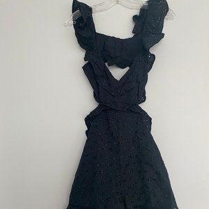 Alexis Astr the Label Navy Blue Lace Romper